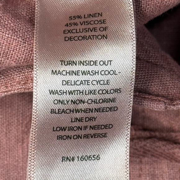 NWT Rose Colored Linen Pants- Size Medium - Picture 8 of 12